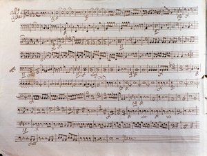 Página de la partitura de una Sinfonía concertante de Pleyel de Unbekannter Künstler