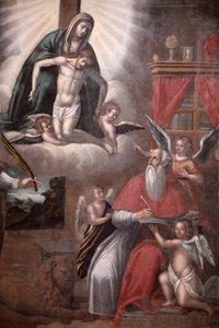 San Marcos escribiendo el Evangelio, iglesia de Tricase, Italia de Unbekannt