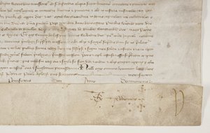 Bula Papal confirmando la carta del Obispo Henry Wardlaw, recto