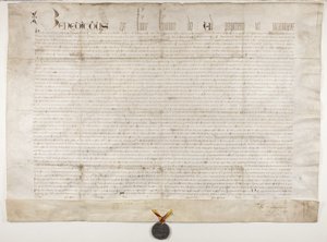 Bula papal confirmando la carta del obispo Henry Wardlaw, recto de Unbekannt