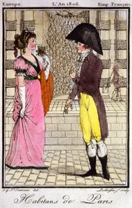 Habitantes de París en 1806. 1810 (grabado) de Unbekannter Künstler
