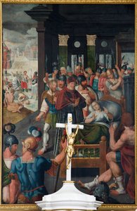 Iglesia parroquial de San Miguel, Cornelio y Ghislenus. En el interior. Pintar.