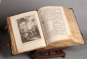 Museo parroquial. Misal en latín. Grabados de Joachim Ballester. Papel y cuero. Siglo XVIII. de Unbekannt