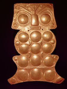 Pectoral encontrado en el río Sinú, precolombino
