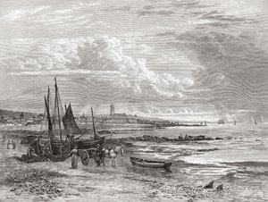 Penzance, Cornwall, Inglaterra a finales del siglo XIX, de 