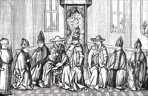 Pedro el Ermitaño, Papa Urbano II y Simeón Patriarca de Jerusalén de Unbekannt