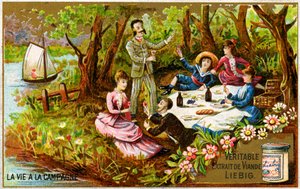 Picnic en el campo en Francia a finales del siglo XIX