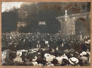 Peregrinación de Lourdes. (foto b/n de Unbekannter Künstler