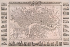 Plano de Londres a partir de un estudio real de Unbekannter Künstler