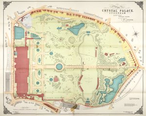 Plano del Palacio de Cristal y terrenos, Sydenham de Unbekannt