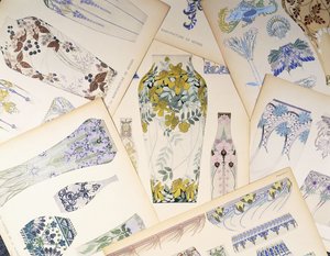 Platos policromados de diseños de Sèvres; Cartones de la manufactura de Sèvres de Unbekannt