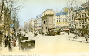 Porte Saint - Martin , París, c. 1900.