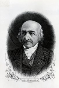 Retrato de Albert Gallatin (1761-1849) (grabado) de Unbekannt