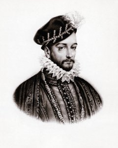 Retrato de Carlos IX (1560-1574) rey de Francia, grabado, sd. de Unbekannter Künstler