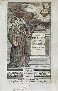 Retrato de Erasmo incluido en la portada de 