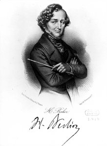 Retrato de Hector Berlioz. sd. Grabado siglo XIX.