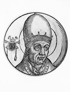 Retrato de Juan III (fallecido en 574), 61º Papa de la Iglesia Católica desde 561, grabado