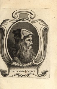 Retrato de Leonardo da Vinci, artista italiano del Renacimiento. de Unbekannter Künstler