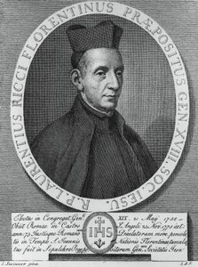Retrato de Lorenzo Ricci (1703-1775), jesuita italiano y 18º Superior General de la Compañía de Jesús, grabado de William M. Timlin