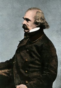 Retrato de Nathaniel Hawthorne (1804-1864), escritor estadounidense, hacia 1862 o 1863 - Fotografía coloreada siglo XIX - (Nathaniel Hawthorne, hacia 1862 o 1863 - Reproducción en semitono coloreada a mano de una foto tomada en Boston) de Unbekannter Künstler