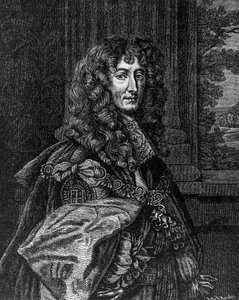 Retrato del Príncipe Rupert Wittelsbach del Rin (1619-1682), Duque de Baviera, Duque de Cumberland, Conde de Holderness, general y almirante alemán, grabado de William M. Timlin