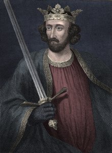 Retrato del rey de Inglaterra Eduardo I (grabado) de Unbekannter Künstler