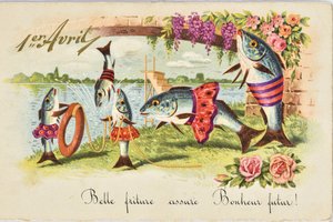 Tarjeta postal: 1 de abril/Pez de abril de Unbekannt