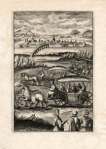 Procesión con laudistas, París, c.1650 (grabado) de Unbekannter Künstler