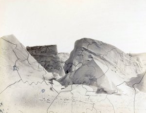 Floe-Bergs recién formados, mostrando la antigua línea de flotación, durante la Expedición Ártica del Capitán George Nares.