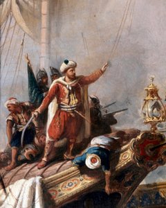 Representación de Hayreddin Barbarossa. Detalle. (Pintura) de Unbekannter Künstler