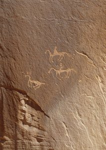 Grabados rupestres, Ledge Ruin, Monumento Nacional del Cañón de Chelly, Arizona, EE.UU. de William M. Timlin