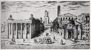 Foro Romano siglo XVI (grabado) de Unbekannter Künstler
