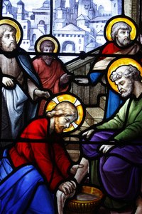 Iglesia de San Aignan, Jesús lavando los pies de sus discípulos, Chartres, Francia de Unbekannt