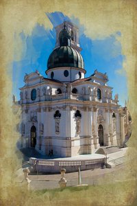 Santuario de Monte Berico, Vicenza, Italia (foto manipulada)