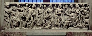 Sarcófago con relieve que representa a Prometeo y la Creación del Hombre, Romano, de Arles, siglo III d.C. de Unbekannt