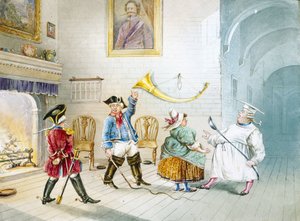 Escena del Barón Munchausen (Munchhausen), c 1850
