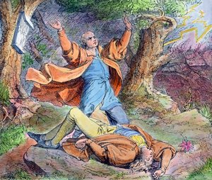 Escena de la vida del reformador protestante Martín Lutero