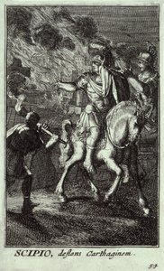 Escipión el Joven (185-129 a.C.) (grabado) de Unbekannter Künstler