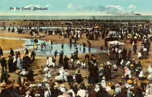 Paseo marítimo de Blackpool (Reino Unido) a principios de siglo (postal) de Unbekannter Künstler
