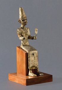Figurilla sentada de Baal, el dios cananeo de la guerra, Megiddo, c.1300-1200 a.C.
