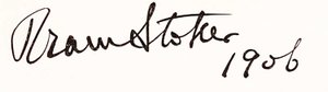 Firma de Bram Stoker