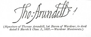 Firma de Thomas Arundell de Unbekannt