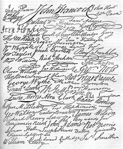 Firmas de la Declaración de Independencia, América de Unbekannter Künstler