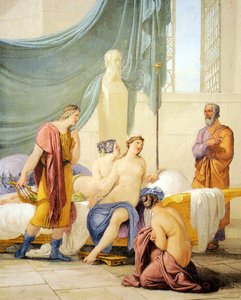 Sócrates enseñando al joven Alcibíades de Unbekannt