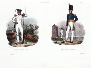 Soldado de la milicia malaya y oficial europeo, Ambon de Unbekannt