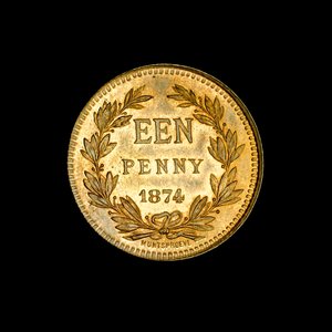 Moneda de 1 penique de cobre sudafricano, Reina Victoria
