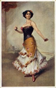 Bailarina española con castañuelas de Unbekannt