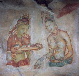 Sri Lanka, Frescos de la Fortaleza de Roca que datan del siglo V, Sigiriya (Lista del Patrimonio Mundial de la UNESCO)