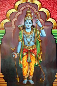 Templo hindú Sri Vadapathira Kaliamman. Avatar de Vishnu. Señor Rama, 7ª encarnación. Singapur de Unbekannt