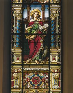 Vidriera de San Juan Evangelista, Estocolmo, Suecia de Benjamin Baud
